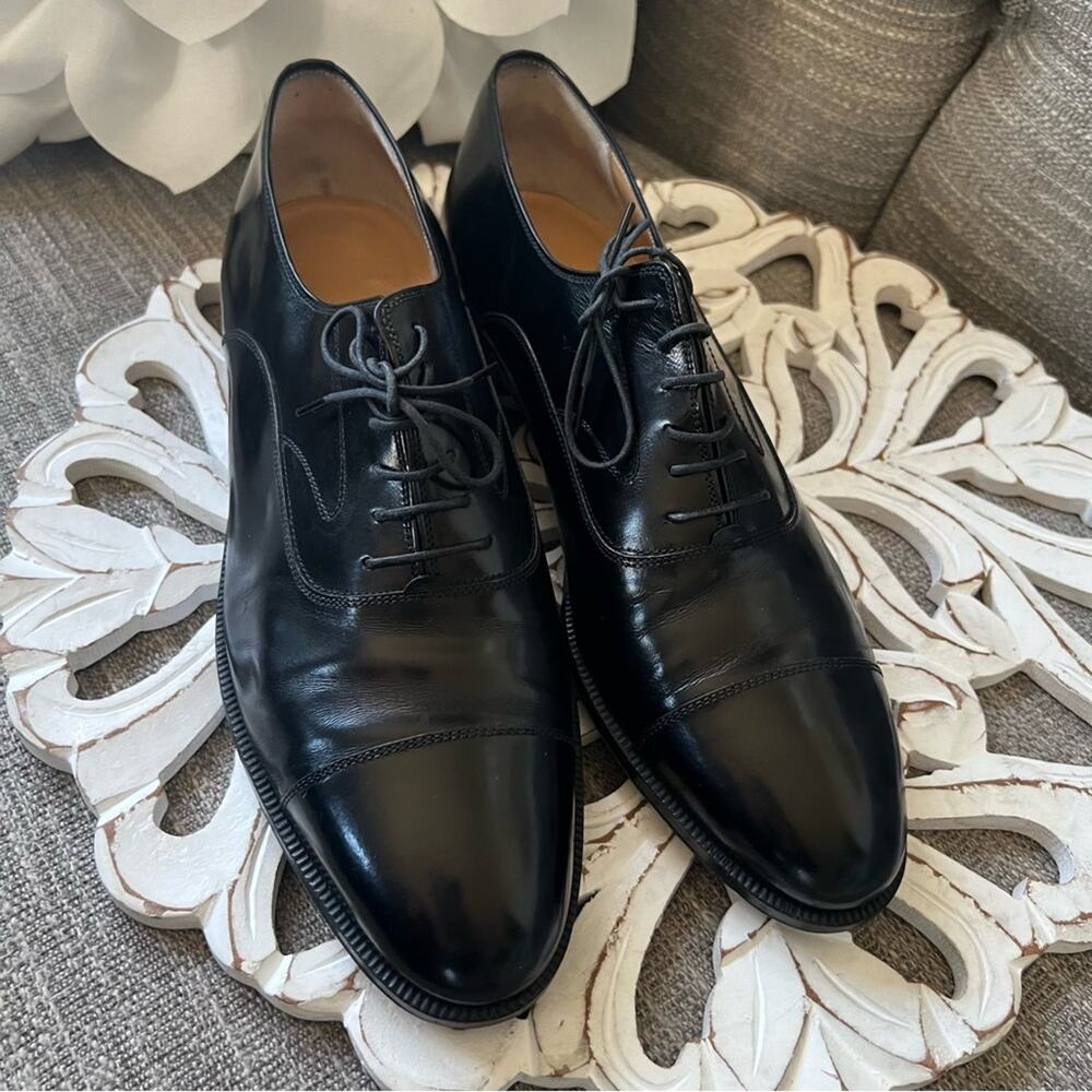 Salvatore Ferragamo Black Dress Oxford Shoes Men’s 9.5 D View 3